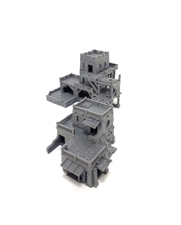 Set of Desert Lumber Mill, Carpenter and Scaffold|Desert Terrain