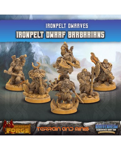Dwarven Barbarians - Ironpelt - 6 minis