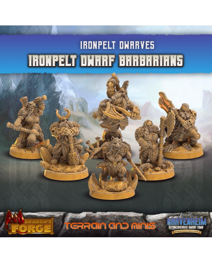 Dwarven Barbarians - Ironpelt - 6 minis