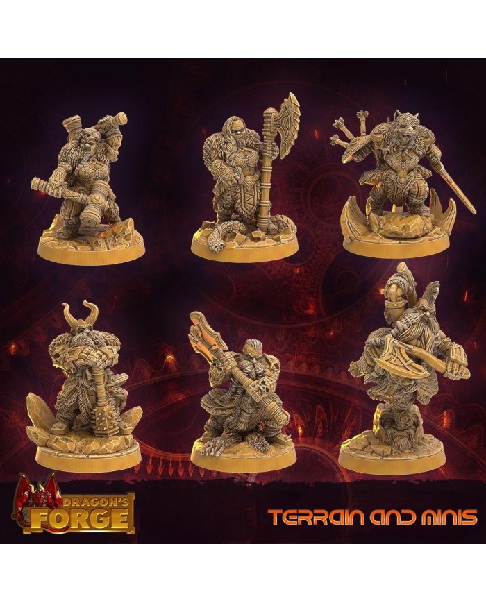 Dwarven Barbarians - Ironpelt - 6 minis