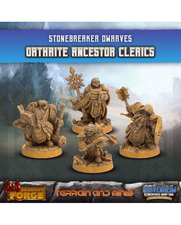 Dwarven Clerics - Oathrite Ancestor - 4 minis