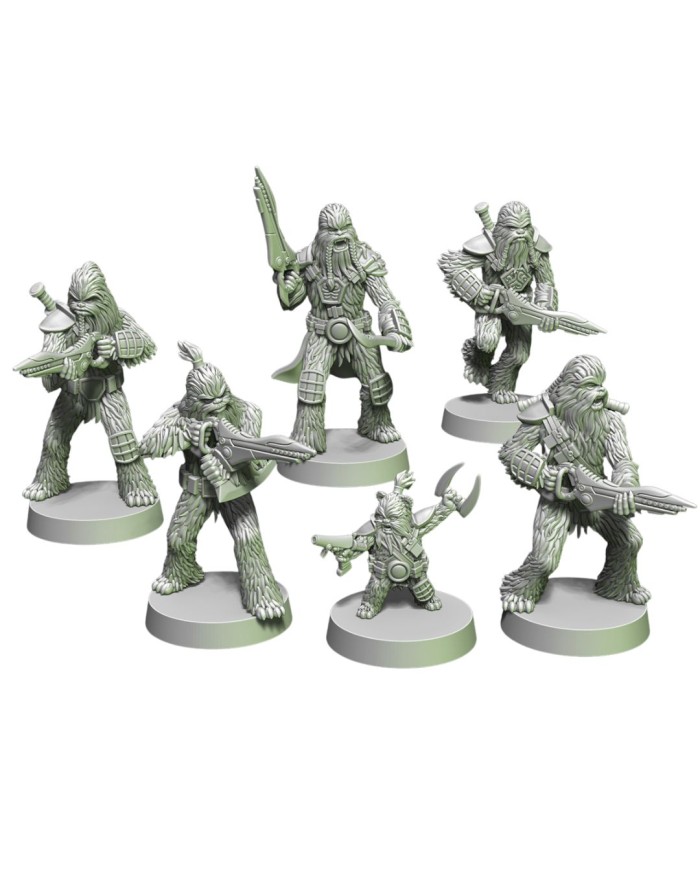 Tiradores Guerreros Peludos (x6)|Anvilrage Studios|

















Seis Tiradores Guerreros Peludos creados por Anvilrage Studios compatible con Tiradores Wookiees de Star Wars Legion
Estas figuras de Tiradores Wookiees compatibles estan disponibles en escalas de 28mm, 32mm y 35mm.
Todos los elementos de estas miniaturas de Tiradores Guerreros Peludos creadas por Anvilrage Studios vienen sin pintar y puede requerir montaje.
Estos Tiradores Guerreros Peludos no es un producto Wookiee de Star Wars Legion y tampoco esta respaldado, ni apoyado de alguna forma por Atomic Mass Games / Asmodee / Disney / Lucasfilm y es compatible con juegos del género de la ciencia ficción en escalas de 28mm, 32mm y 35mm
Miniaturas de Tiradores Wookiees y de Star Wars Legion pueden adquirirse en store.asmodee.com








Inspeccionamos todos nuestros productos antes del envío, pero debido a la naturaleza de la impresión 3D, algunos objetos pueden requerir una limpieza antes de su uso.

Otras escalas (tamaño) están disponibles según se solicite.

Terrain And Minis es un impresor autorizado con licencia comercial de Anvilrage Studios 

Puede consultar mas productos oficiales de Anvilrage , como mas tiradores / guerreros / peludos en la sección de artículos de Anvilrage








