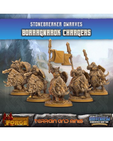 Dwarven Riders - Boaragnarok Chargers - 5 minis