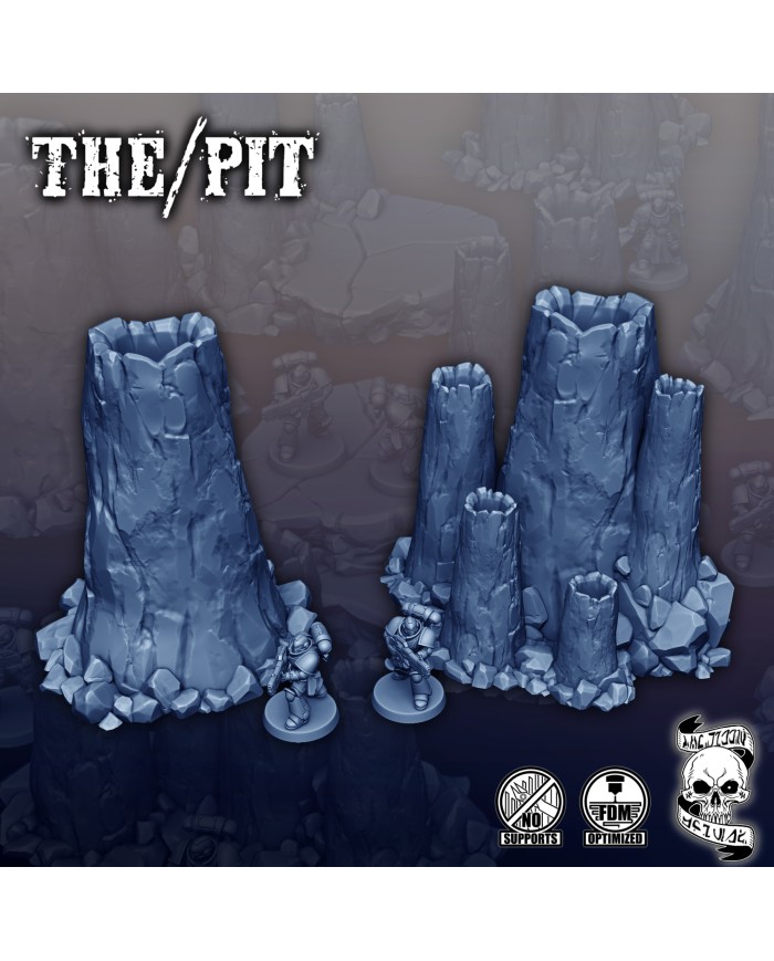 Two sets of volcanic chimneys - C|Forbidden Prints|Volcanic Terrain