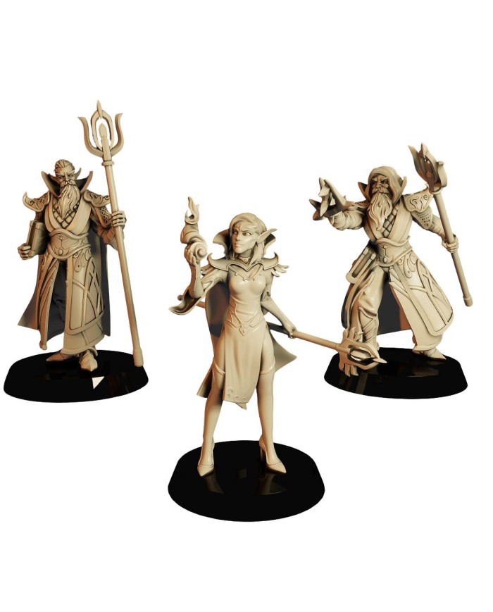 Three Highborn Elves War Mages|The Master Forge|Highborn Elves