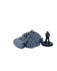 Wrecked Car - B|Bad Roll Games|Punkapocalyptic Terrain