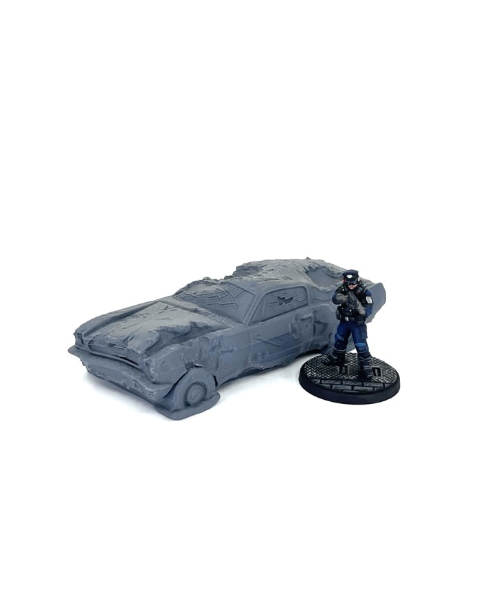 Wrecked Car - C|Bad Roll Games|Punkapocalyptic Terrain