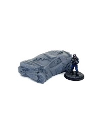 Wrecked Car - F|Bad Roll Games|Punkapocalyptic Terrain
