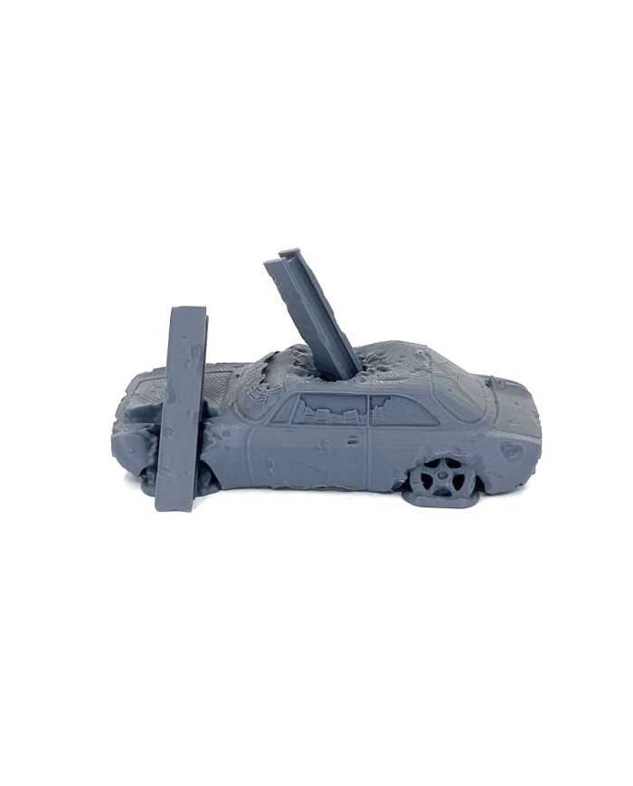Wrecked Car - H|Bad Roll Games|Punkapocalyptic Terrain
