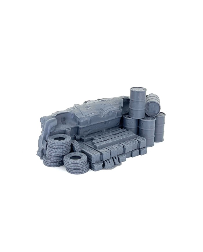 Wrecked Car - J|Bad Roll Games|Punkapocalyptic Terrain