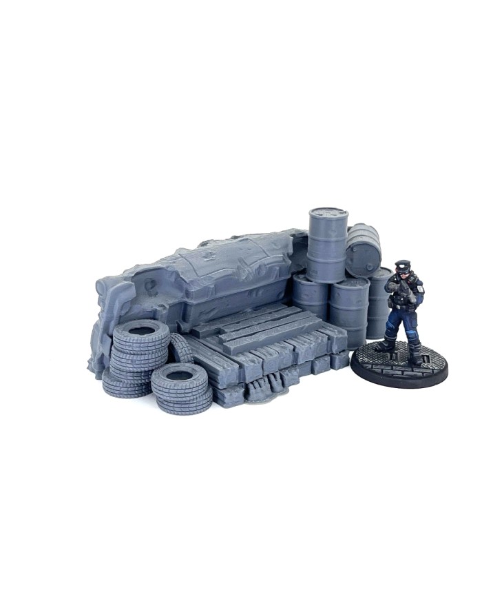 Wrecked Car - J|Bad Roll Games|Punkapocalyptic Terrain