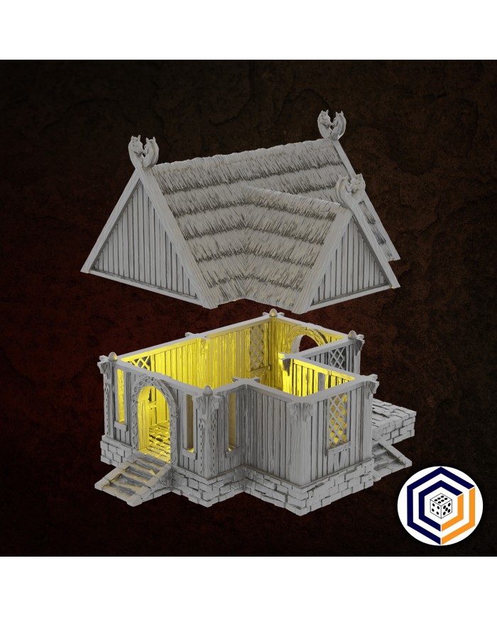 Kingdom of Saxonia - The Villager's House|Conquest Creations|Kingdom of Saxonia TerrainKingdom of Saxonia - The Villager's House|Conquest Creations|The Villager's House is an ideal piece of terrrain for any miniatures gaming enthusiast, especially if you're looking for historical and medieval settings. Inspired by the traditional architecture of the Kingdom of Saxonia , this construction brings an authentic and detailed touch to your games.

Designed by Conquest Creations , this terrain stands out for its great realism and the ease with which it can be integrated into any gaming table.

This Villager's House has been carefully crafted to offer an immersive experience. Its walls, roof, and details are designed to recreate daily life in the Kingdom of Saxonia , making it a versatile piece for both collectors and wargamers.

In addition, it is fully compatible with the popular MESBG (Middle-Earth Strategy Battle Game) gaming system, so you can use it to recreate epic battles or custom narratives.

This article is not a House of Rohan from the MESBG game and is not supported or endorsed in any way by Games Workshop.

House of Rohan and other Rohan Terrain for MESBG can be purchased at warhammer.com 

An average Rohirrim lived in a simple House of Rohan , made of wood and very sturdy.

Whether you're looking to enhance your tournament scenery or simply liven up your collection, the Villager's House is a must-have addition.

Its high-quality design and historical theme of the Kingdom of Saxonia will give your games a unique sense of realism.

With Conquest Creations , authenticity and detail are guaranteed.

All elements come unpainted and assembly is required.

We inspect all our products before shipping, but due to the nature of 3D printing, some objects may require cleaning before use.

Other print resolutions (print quality) and scales (size) are available upon request.

Terrain And Minis is an authorized commercially licensed printer of Conquest Creations