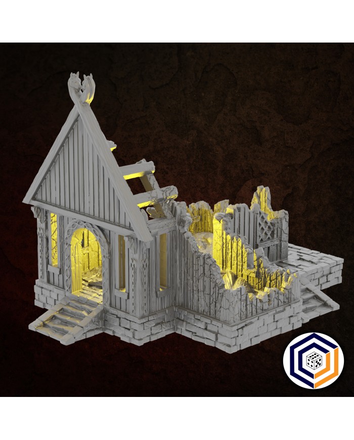 Ruinas de la Casa del Aldeano del Reino de Sajonia|Conquest Creations|Escenografía Reino de Sajonia