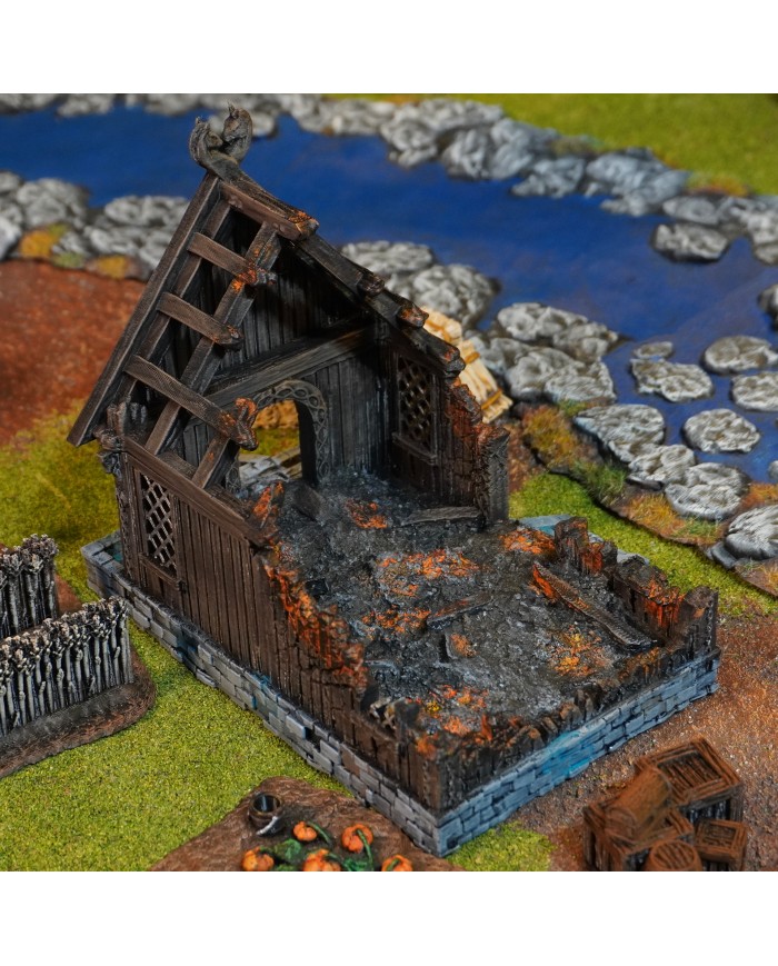 Kingdom of Saxonia - The Warrior's Home Ruined|Conquest Creations|Kingdom of Saxonia Terrain