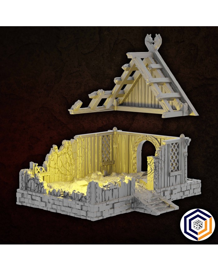Kingdom of Saxonia - The Warrior's Home Ruined|Conquest Creations|Kingdom of Saxonia Terrain