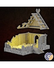 Ruinas del Hogar del Guerrero del Reino de Sajonia|Conquest Creations|Escenografía Reino de Sajonia