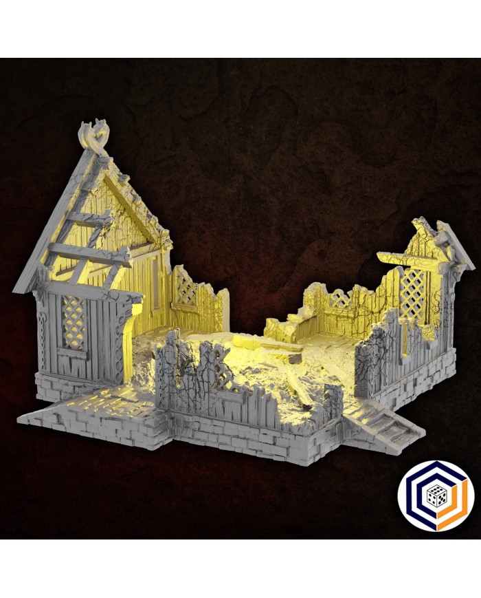 Kingdom of Saxonia - The Merchant's House Ruined|Conquest Creations|Kingdom of Saxonia Terrain