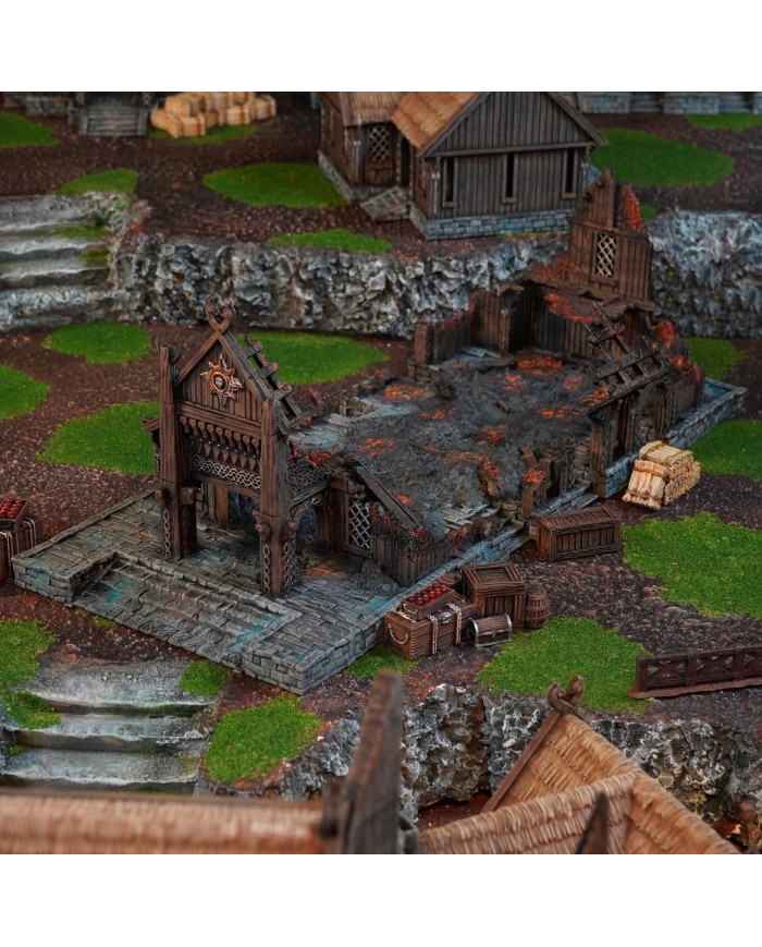 Kingdom of Saxonia - The Great Hall Ruined|Conquest Creations|Kingdom of Saxonia Terrain