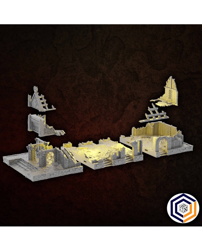 Kingdom of Saxonia - The Great Hall Ruined|Conquest Creations|Kingdom of Saxonia Terrain