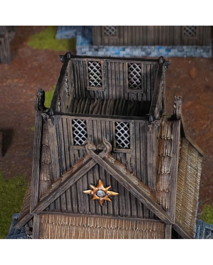 Kingdom of Saxonia - Barracks|Conquest Creations|The Barracks is an ideal piece of terrrain for any miniatures gaming enthusiast, especially if you're looking for historical and medieval settings. Inspired by the traditional architecture of the Kingdom of Saxonia , this construction brings an authentic and detailed touch to your games.

Designed by Conquest Creations , this terrain stands out for its great realism and the ease with which it can be integrated into any gaming table.

This Barracks has been carefully crafted to offer an immersive experience. Its walls, roof, and details are designed to recreate daily life in the Kingdom of Saxonia , making it a versatile piece for both collectors and wargamers.

In addition, it is fully compatible with the popular MESBG (Middle-Earth Strategy Battle Game) gaming system, so you can use it to recreate epic battles or custom narratives.

This article is not a Rohan Barracks from the MESBG game and is not supported or endorsed in any way by Games Workshop.

Rohan Barracks and other Rohan Terrain for MESBG can be purchased at warhammer.com 

A Rohirrim warrior huddled inside sturdy wooden Rohan barracks

Whether you're looking to enhance your tournament scenery or simply liven up your collection, the barracks is a must-have addition.

Its high-quality design and historical theme of the Kingdom of Saxonia will give your games a unique sense of realism.

With Conquest Creations , authenticity and detail are guaranteed.

All elements come unpainted and assembly is required.

We inspect all our products before shipping, but due to the nature of 3D printing, some objects may require cleaning before use.

Other print resolutions (print quality) and scales (size) are available upon request.

Terrain And Minis is an authorized commercially licensed printer of Conquest Creations