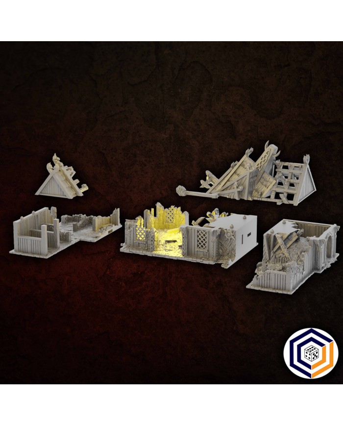 Ruinas de los Establos Reales del Reino de Sajonia|Conquest Creations|Escenografía Reino de Sajonia