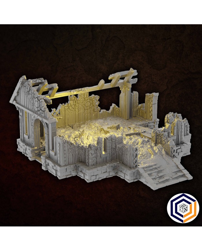 Kingdom of Saxonia - Mead Hall Ruined|Conquest Creations|Kingdom of Saxonia Terrain