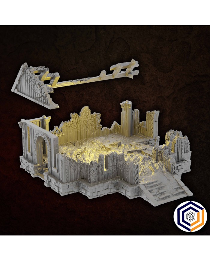 Kingdom of Saxonia - Mead Hall Ruined|Conquest Creations|Kingdom of Saxonia Terrain