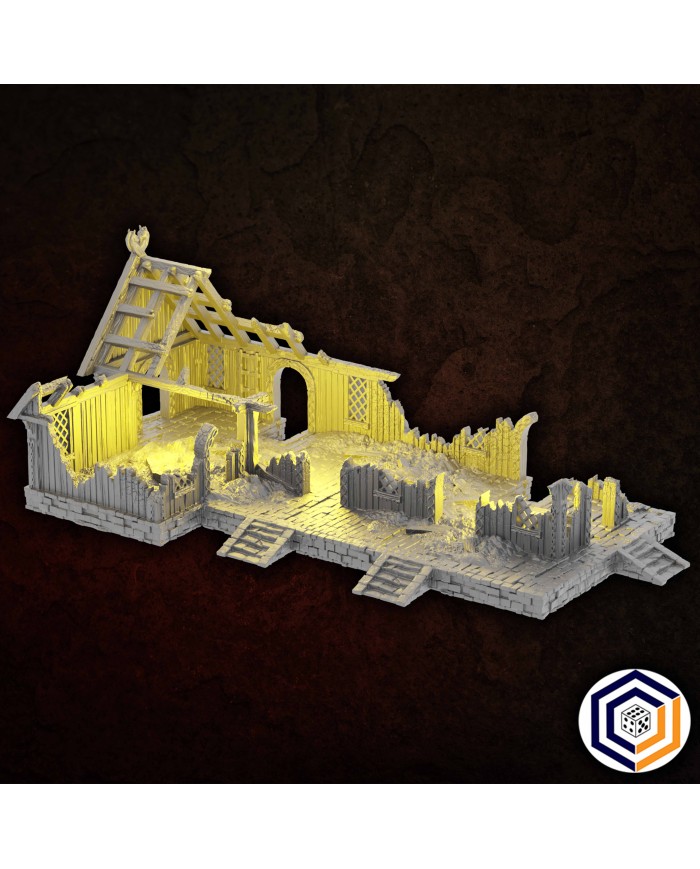 Ruinas de la Posada del Reino de Sajonia|Conquest Creations|Escenografía Reino de Sajonia