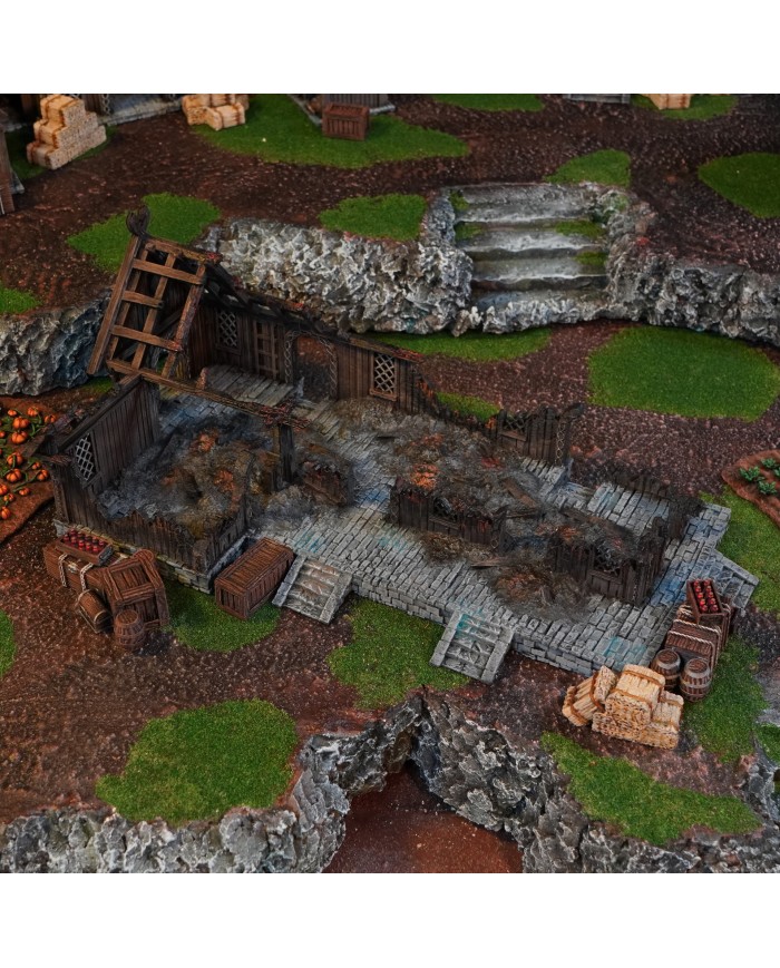 Ruinas de la Posada del Reino de Sajonia|Conquest Creations|Las Ruinas de la Posada son una pieza de escenografía ideal para cualquier amante de los juegos de miniaturas, especialmente si buscas ambientaciones históricas y medievales. Inspirada en la arquitectura tradicional del Reino de Sajonia , esta construcción aporta un toque auténtico y detallado a tus partidas.

Diseñada por Conquest Creations , esta escenografía destaca por su gran realismo y la facilidad con la que puede integrarse en cualquier mesa de juego.

Estas Ruinas de la Posada han sido cuidadosamente elaborada para ofrecer una experiencia inmersiva. Sus paredes, techo y detalles están pensados para recrear la vida cotidiana en el Reino de Sajonia , lo que la convierte en una pieza versátil tanto para coleccionistas como para jugadores de wargames.

Además, es totalmente compatible con el popular sistema de juego MESBG (Middle-Earth Strategy Battle Game), por lo que puedes usarla para recrear batallas épicas o narrativas personalizadas.

Este artículo no es una Posada de Rohan en Ruinas del juego MESBG y no esta apoyado ni respaldado de alguna forma por Games Workshop.

Posada de Rohan en Ruinas y otra escenografia de Rohan para el juego MESBG puede adquirirse en warhammer.com 

En la Guerra de los Rohirrim era muy habitual encontrar alguna Posada de Rohan en Ruinas

Ya sea que busques mejorar tu escenografía para torneos o simplemente darle vida a tu colección, las Ruinas de la Posada es una adición imprescindible.

Su diseño de alta calidad y la temática histórica del Reino de Sajonia harán que tus partidas cobren un realismo único.

Con Conquest Creations , la autenticidad y el detalle están garantizados.

Todos los elementos vienen sin pintar y se requiere montaje.

Inspeccionamos todos nuestros productos antes del envío, pero debido a la naturaleza de la impresión 3D, algunos objetos pueden requerir una limpieza antes de su uso.

Otras resoluciones de impresión (calidad de impresión) y escala (tamaño) están disponibles según se solicite.

Terrain And Minis es un impresor autorizado con licencia comercial de Conquest Creations