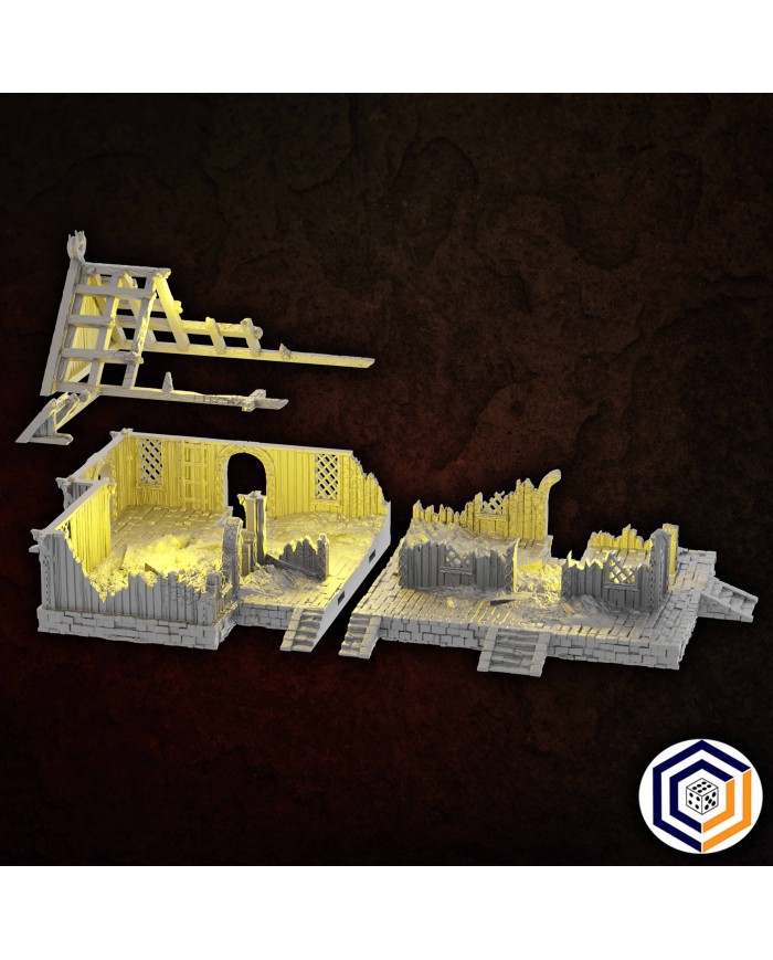 Ruinas de la Posada del Reino de Sajonia|Conquest Creations|Escenografía Reino de Sajonia