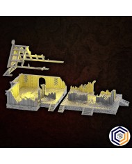 Kingdom of Saxonia - Inn House Ruined|Conquest Creations|Kingdom of Saxonia Terrain
