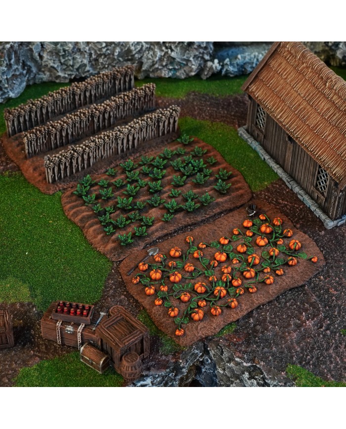 Tres Cultivos|Conquest Creations|Escenografia de Tres Cultivos diseñada por Conquest Creations y disponible en escala de 28mm y 32mm.

Dimensiones en escala de 28mm: 100x151x11mm, 100x151x33mm y 100x151x11mm
Dimensiones en escala de 32mm: 114x172x13mm, 114x172x37mm y 114x172x13mm

La Escenografía de Cultivos es un elemento indispensable para quienes buscan llevar sus partidas de wargames, juegos de rol o dioramas a otro nivel.

Este tipo de piezas añaden realismo y profundidad a las mesas de juego, creando un entorno más inmersivo para los jugadores. Ya sea para representar un pequeño campo en una aldea medieval o un gran terreno agrícola en medio de una campaña de fantasía, la Escenografía de Cultivos ofrece una gran versatilidad y detalle.

El terreno disperso de cultivos es ideal para romper la monotonía de un tablero y añadir cobertura o puntos estratégicos en el campo de batalla.
Su uso no solo mejora el aspecto visual de la partida, sino que también permite implementar nuevas tácticas y mecánicas durante el juego.
Gracias a su diseño modular, puedes colocar el terreno disperso de cultivos de diferentes formas para representar huertos, campos de trigo o hileras de vegetales, adaptándose a cualquier escenario.

Además, esta Escenografía de Cultivos es perfecta para quienes buscan complementar sus escenografías con elementos realistas y de calidad. Con el terreno disperso de cultivos, lograrás que tu mesa luzca dinámica, viva y coherente, ya sea para torneos, campañas narrativas o proyectos de exhibición.

Con Conquest Creations , la autenticidad y el detalle están garantizados.

Todos los elementos vienen sin pintar y puede requerir montaje.

Inspeccionamos todos nuestros productos antes del envío, pero debido a la naturaleza de la impresión 3D, algunos objetos pueden requerir una limpieza antes de su uso.

Otras resoluciones de impresión (calidad de impresión) y escala (tamaño) están disponibles según se solicite.

Terrain And Minis es un impresor autorizado con licencia comercial de Conquest Creations