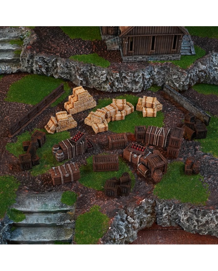 Terreno Disperso del Reino de Sajonia (x14)|Conquest Creations|El Terreno disperso del Reino de Sajonia incluye 14 piezas de terreno y es la opción perfecta para jugadores y coleccionistas que buscan añadir realismo a sus mesas de juego.
Este set de escenografía está diseñado para representar aldeas, caminos y paisajes inspirados en el histórico Reino de Sajonia, lo que lo convierte en un complemento ideal para partidas de wargames y juegos de rol.

Disponible en escalas de 28mm y 32mm, el Terreno disperso del Reino de Sajonia es totalmente compatible con los sistemas de juego más populares. Ya sea que busques recrear batallas históricas, campañas de fantasía o escenarios narrativos, estas piezas se adaptan fácilmente a cualquier mesa, aportando variedad y un acabado muy detallado.

El Terreno disperso del Reino de Sajonia incluye elementos con los que puedes dar detalles característicos de la época. Esto te permitirá crear entornos dinámicos, perfectos para emboscadas, puntos de control o zonas de conflicto en tus partidas.

Si buscas escenografía de calidad, con un estilo histórico auténtico y pensada para la inmersión, este terreno es una excelente elección. Convierte tu tablero en un paisaje vivo y estratégico con estas piezas listas para pintar y colocar.

Diseñada por Conquest Creations , esta escenografía destaca por su gran realismo y la facilidad con la que puede integrarse en cualquier mesa de juego.

Además, es totalmente compatible con el popular sistema de juego MESBG (Middle-Earth Strategy Battle Game), por lo que puedes usarla para recrear terreno disperso de Rohan para batallas épicas o narrativas personalizadas.

Este artículo no es Terreno Disperso de Rohan de Rohan del juego MESBG y no esta apoyado ni respaldado de alguna forma por Games Workshop.

Terreno Disperso de Rohan y otra escenografia de Rohan para el juego MESBG puede adquirirse en warhammer.com 

Su diseño de alta calidad y la temática histórica del Reino de Sajonia harán que tus partidas cobren un realismo único.

Con Conquest Creations , la autenticidad y el detalle están garantizados.

Todos los elementos vienen sin pintar y se requiere montaje.

Inspeccionamos todos nuestros productos antes del envío, pero debido a la naturaleza de la impresión 3D, algunos objetos pueden requerir una limpieza antes de su uso.

Otras resoluciones de impresión (calidad de impresión) y escala (tamaño) están disponibles según se solicite.

Terrain And Minis es un impresor autorizado con licencia comercial de Conquest Creations