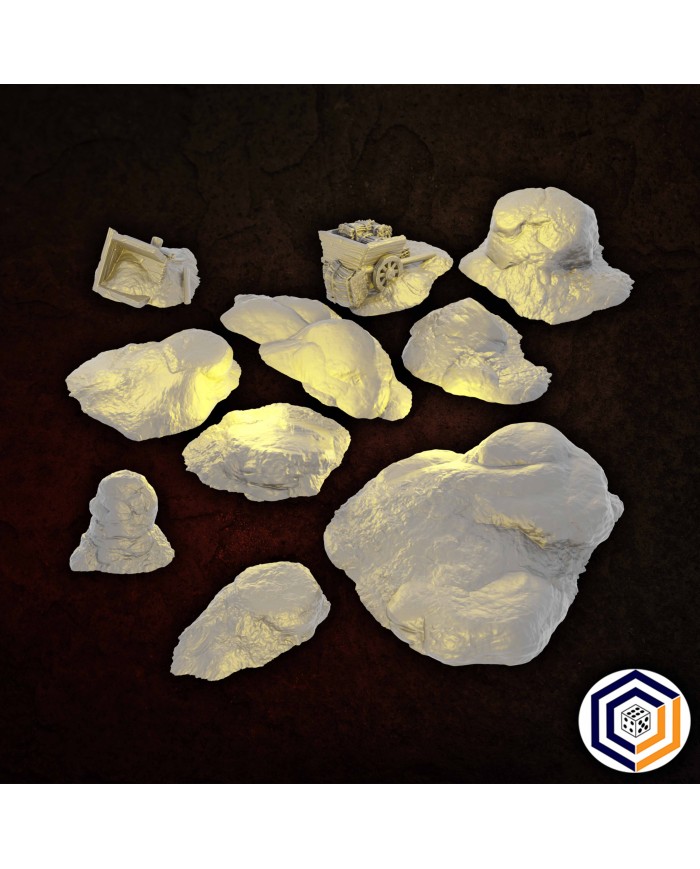 Rocky Crops (x10)|Conquest Creations|Kingdom of Saxonia Terrain