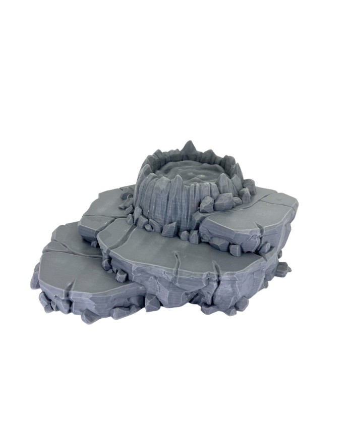 Volcano with platforms - A|Forbidden Prints|Volcanic Terrain