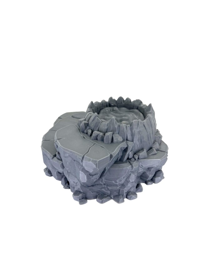 Volcano with platforms - A|Forbidden Prints|Volcanic Terrain