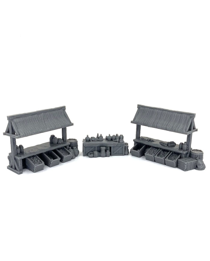 Medieval Market Set - B|3DLayeredscenery|Medieval Town