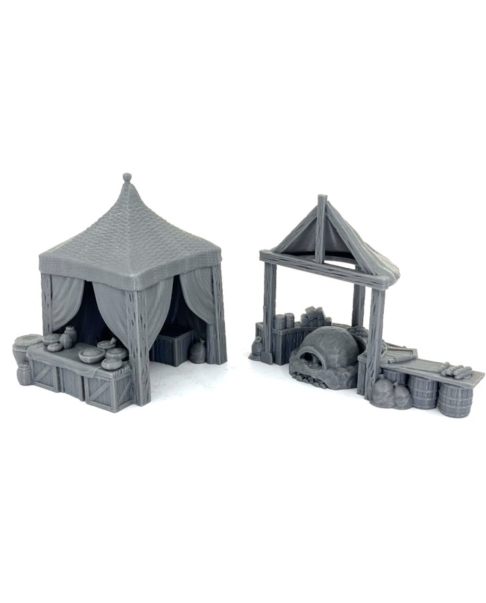 Medieval Market Set - C|3DLayeredscenery|Medieval Town