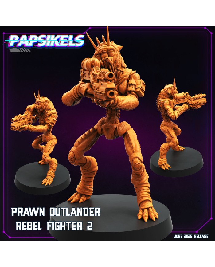 Prawn Outlander Rebel Fighter - B|Papsikels Miniatures|District 9 Miniatures