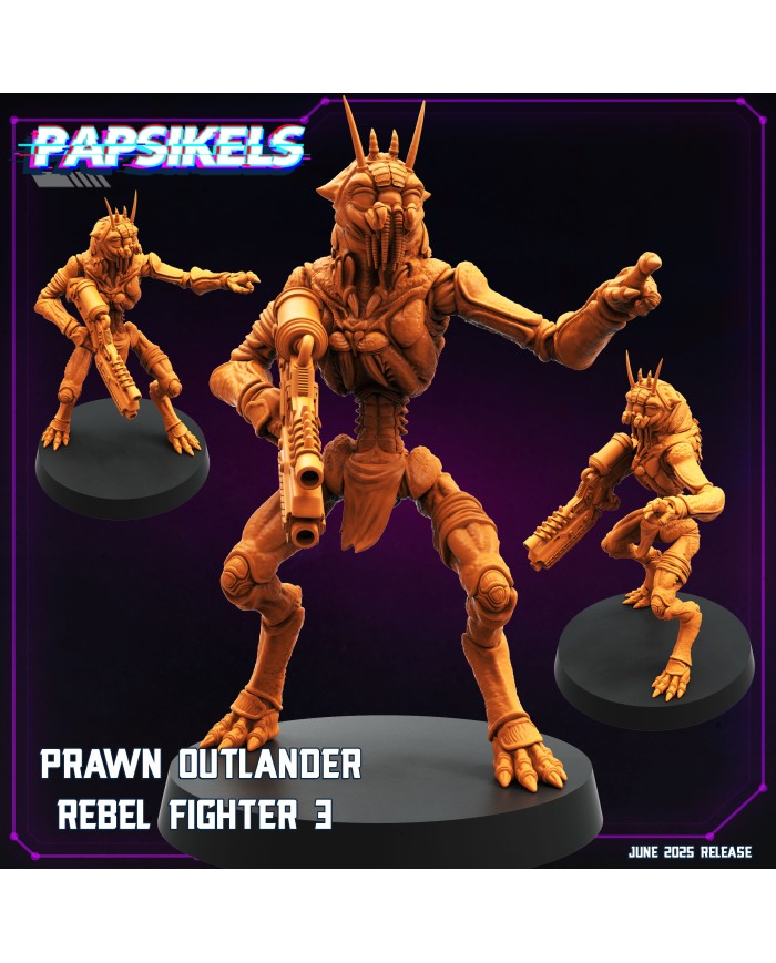 Prawn Outlander Rebel Fighter - C|Papsikels Miniatures|District 9 Miniatures