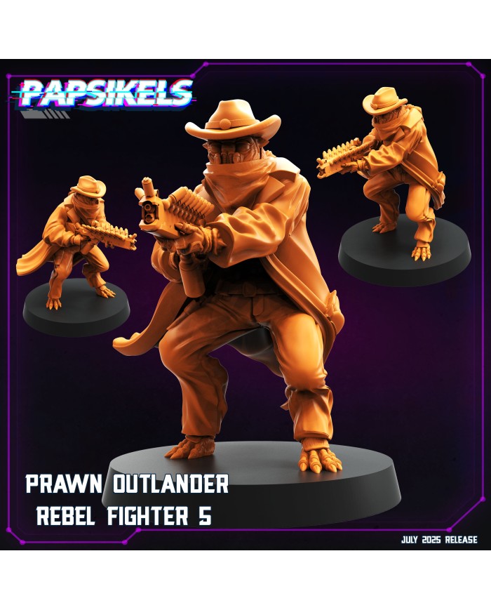 Prawn Outlander Rebel Fighter - E|Papsikels Miniatures|District 9 Miniatures