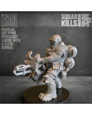 Ruuglak from Orc Spec Ops Squad|David Sheff Models|Meet Ruuglak , an orc pyromaniac specialist armed with a flamethrower, the perfect addition for wargamers and miniature collectors.

Designed by David Sheff Models, this figure is crafted in high-quality, high-resolution resin, ensuring exceptional durability and incredible detail for your modeling projects.

Product Specifications


Includes one miniature


Unpainted miniature: ready for you to customize and paint to your own style.


Assembly required: may need some assembly, making it ideal for hobbyists who enjoy the modeling process.


Available scales:


28mm


Heroic 28mm (equivalent to 30mm/31mm)The heroic scale ensures compatibility with other figures and scenery in 32mm scale, maintaining consistency across your collection or army.




Key Features


Premium resin material: high-quality, high-resolution casting for sharp details and a professional finish.


Exclusive design: original creation by David Sheff Models, perfectly capturing the brutal and fiery essence of an orc pyromaniac.


Versatile use: ideal for fantasy and sci-fi wargames, or as a centerpiece for collectors who appreciate unique miniatures.



Why Choose Ruuglak?
Ruuglak isn’t just a miniature—he’s a fiery statement on the battlefield. With his flamethrower and striking design, he will stand out in your army and become a highlight of your collection.

Add Ruuglak to your army today and take your battles to the next level!

Discover more miniatures from David Sheff Models here and more sci-fi orc miniatures here.