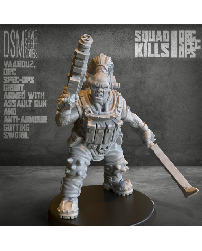 Vaarduz from Orc Spec Ops Squad|David Sheff Models|SciFi Orc Miniatures