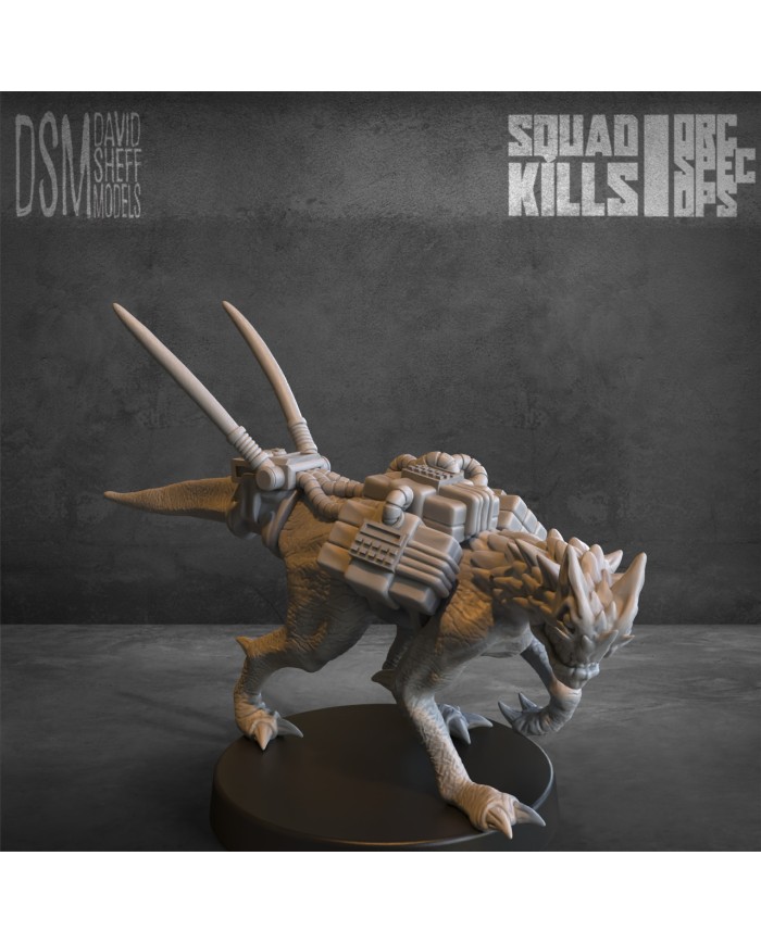 |David Sheff Models|The Orc Spec-Ops squad explosive hound is the perfect choice to break through heavily fortified enemy lines in your wargames.
Designed by David Sheff Models , this figure belongs to the Orc Spec-Ops collection and is crafted in high-quality, high-resolution resin, guaranteeing exceptional detail and durability for your modeling projects.
Product Specifications


Includes one miniature


Unpainted miniature: ready for you to paint and customize with your own style.


Assembly required: may need simple assembly before use in battle.


Available scales:


28mm


Heroic 28mm (equivalent to 30mm/31mm)The heroic scale is fully compatible with other miniatures and scenery in 32mm scale, ensuring visual consistency in your army or collection.




Key Features


Premium material: made from high-quality resin with superior resolution, bringing out even the finest details.


Exclusive design: an original creation by David Sheff Models , depicting an explosive hound built for destruction and tactical advantage.


Versatile use: perfect for both fantasy and sci-fi wargames, as well as for collectors who want unique and standout pieces.


Why Choose the Orc Spec-Ops Explosive Hound?
This hound is more than just a miniature—it’s a strategic unit designed to destabilize your opponents. With its detailed design and role as a breaching specialist, it will become a key figure in your battles and a highlight in your display case.

Get the Orc Spec-Ops Explosive Hound today and take your wargames to the next level!

Discover more miniatures from David Sheff Models here and more sci-fi orc miniatures here.