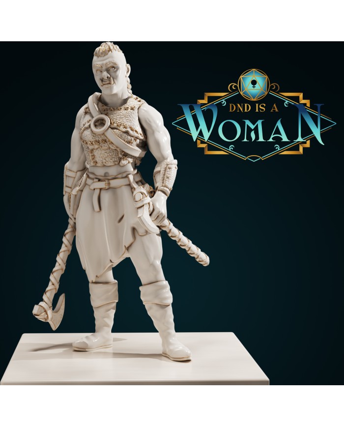 Orc Barbarian Female - Gelrain|The Printing Goes Ever On|Barbarians