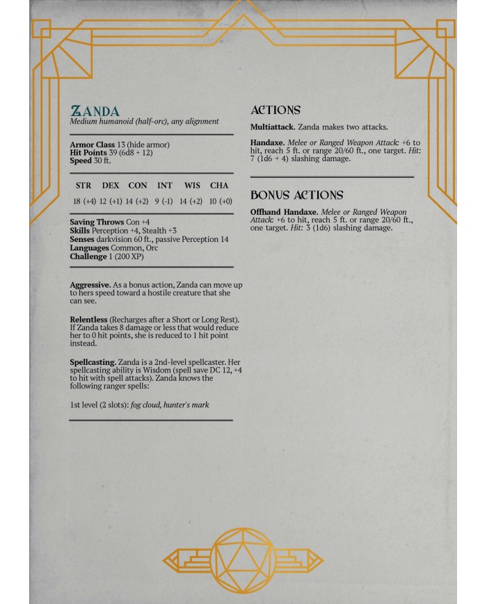 Exploradora Semiorco - Zanda