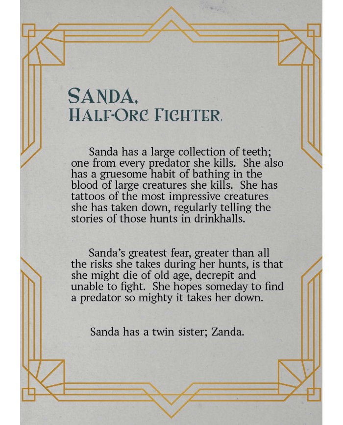 Half-Orc Fighter - Sanda
