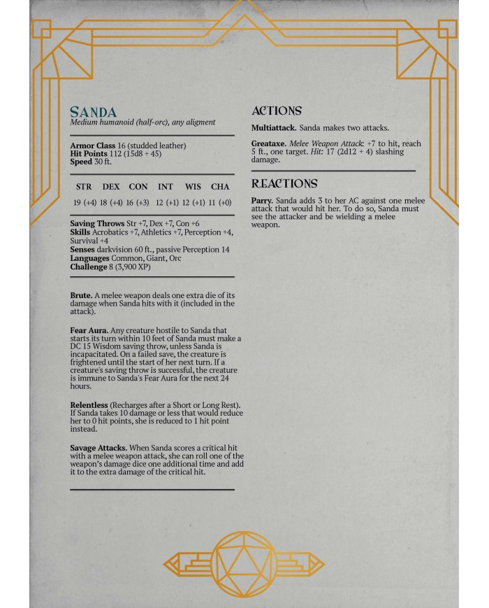 Half-Orc Fighter - Sanda
