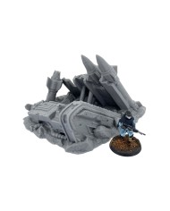 Destroyed Mantic Tank|Txarli Factory|Grimdark Scatter Terrain