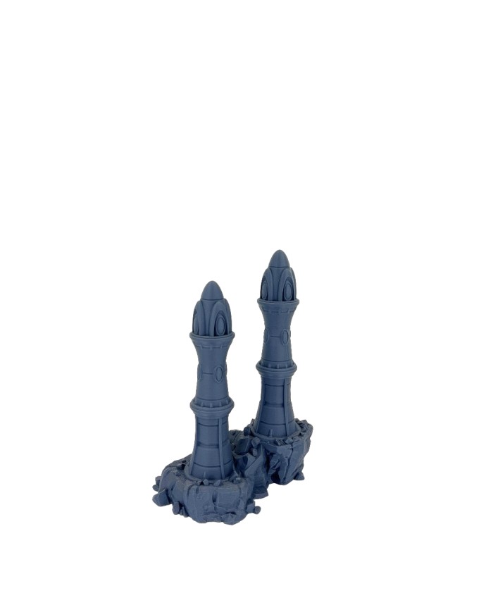 Torres Eldar sobre Rocas - Set A|Forbidden Prints|Eldar